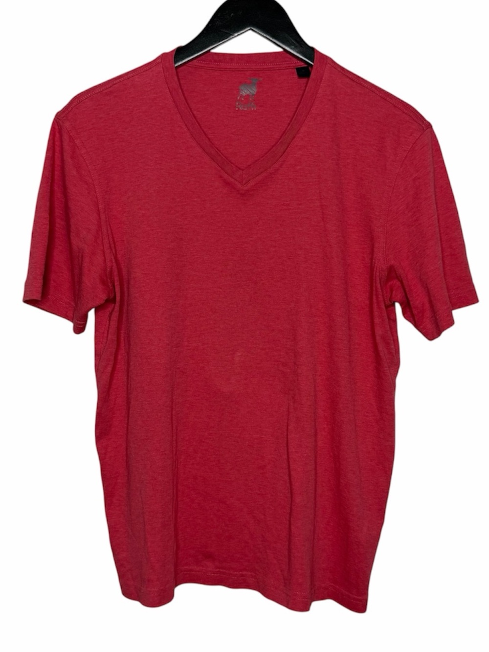 Raffi V-Neck Cotton T-Shirt in Berry Mens Medium